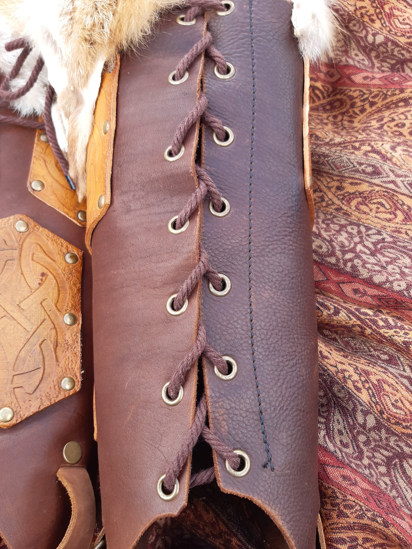 Fox Trimmed Boot Spats