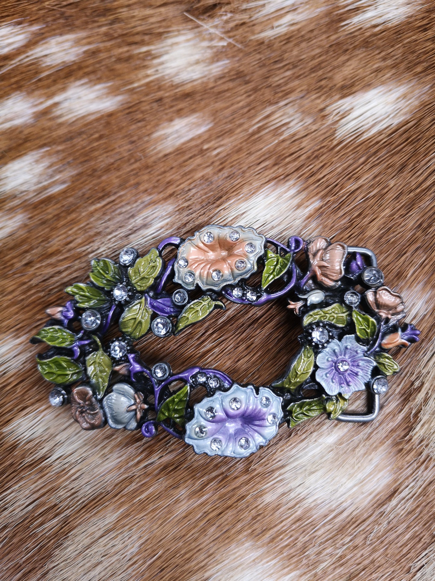 Diamante Flowers Buckle