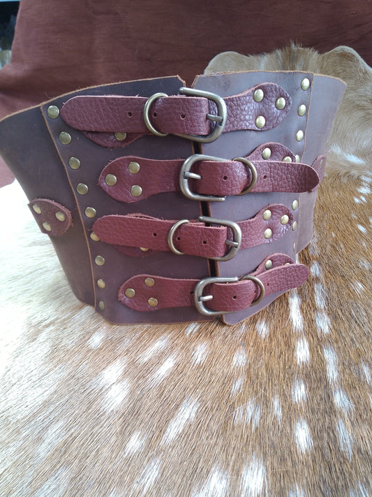 Leather Cincher - Buckled Whiskey and Brass