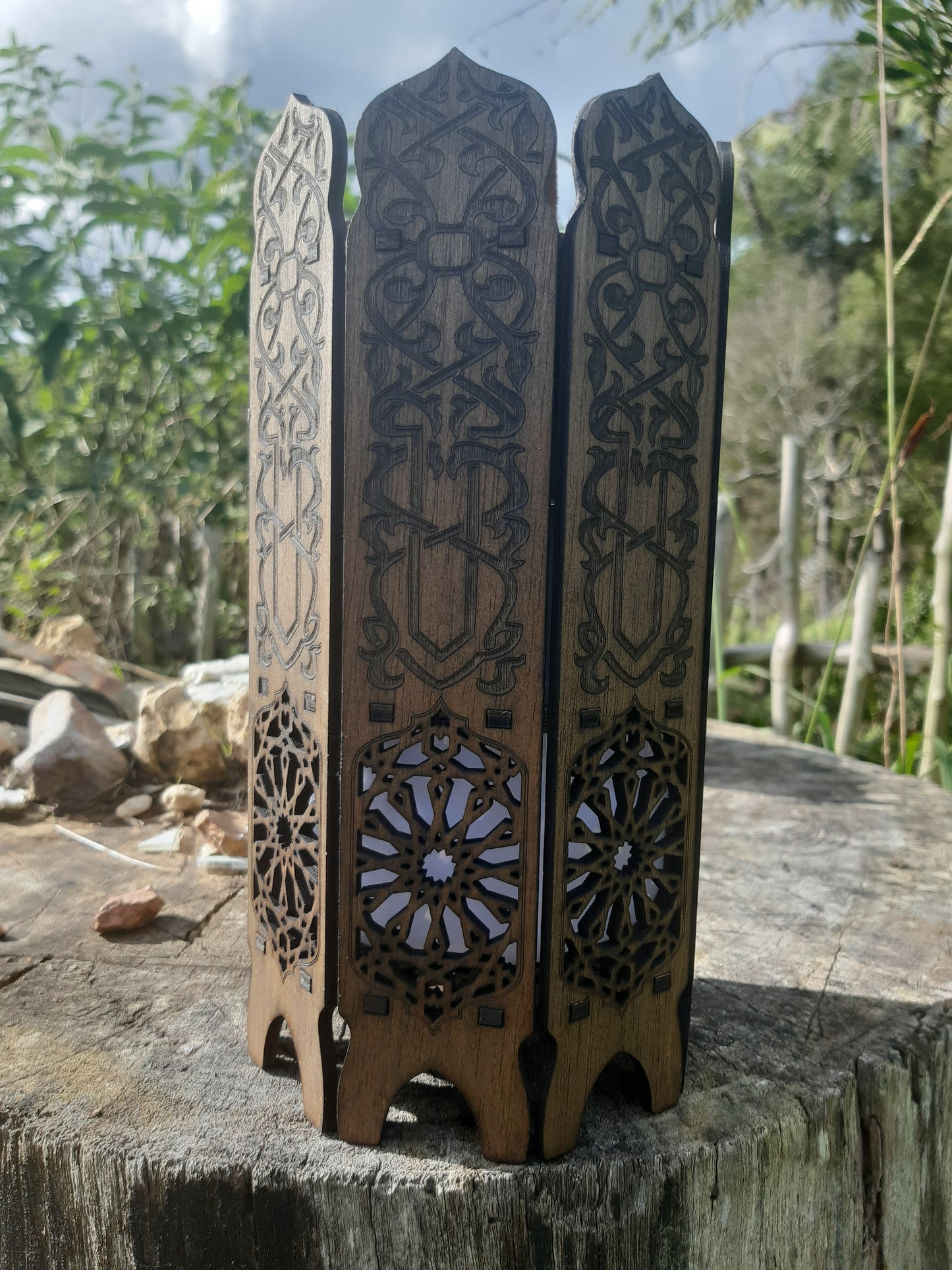 Rechargeable Wooden Lantern -400watt
