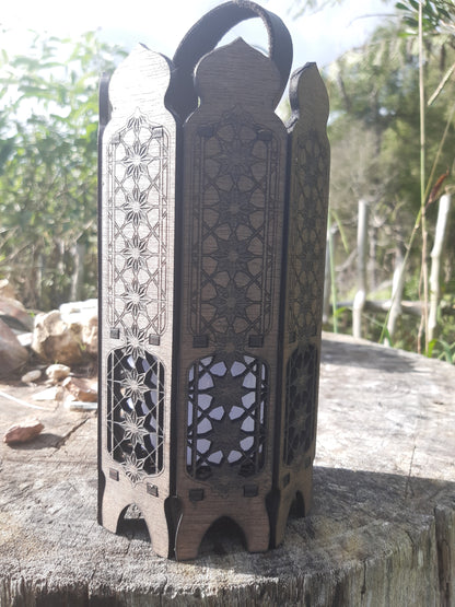 Rechargeable Wooden Lantern - 200watt