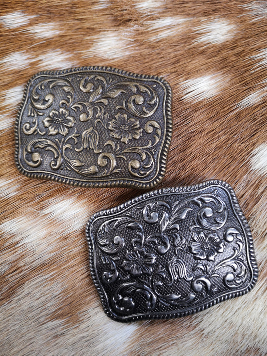 Square Floral Buckle