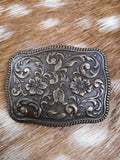 Square Floral Buckle
