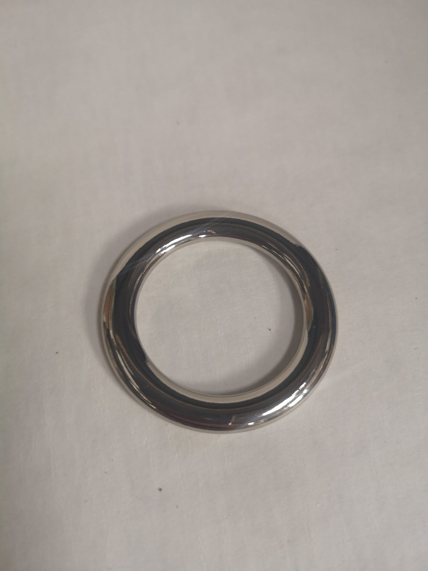 Hi-Shine Flattened Silver No Split Metal Ring