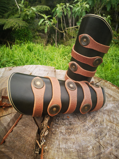 Green and Brown Banded Bracers