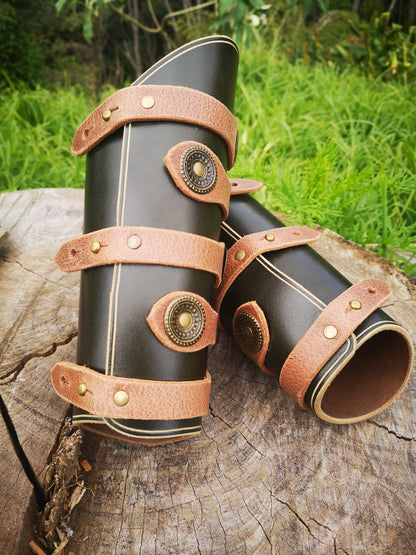 Green and Brown Banded Bracers